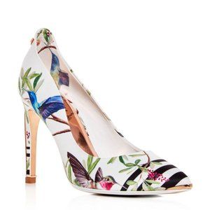 Ted Baker Women's Hallden Hummingbird Satin Heels